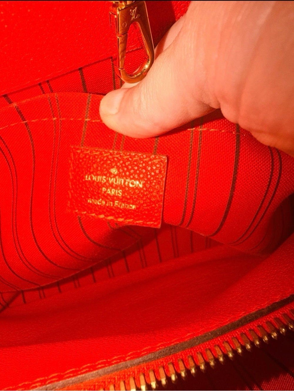 Louis Vuitton Orange Embossed Monogram Satchel with Strap - Picture 4 of 12